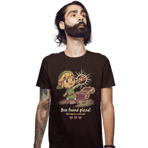 Shirts Fitted Shirts, Mens / Small / Dark Chocolate Legendary PIzza