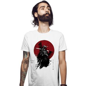 Shirts Fitted Shirts, Mens / Small / White Mandalorian Samurai