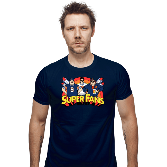 Daily_Deal_Shirts Fitted Shirts, Mens / Small / Navy Da Super Fans