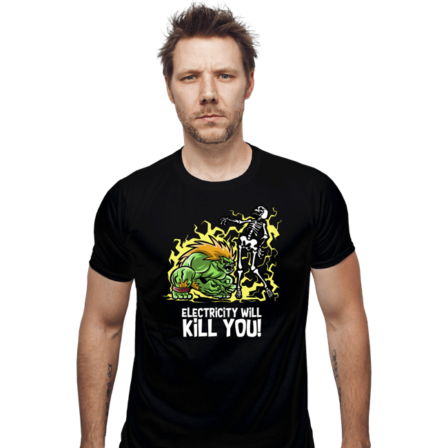 Daily_Deal_Shirts Fitted Shirts, Mens / Small / Black Electricity Will Kill You