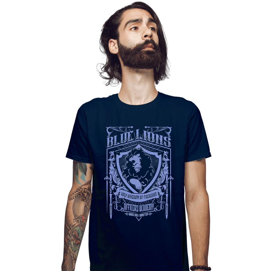 Shirts Fitted Shirts, Mens / Small / Navy Blue Lions Officers Academy