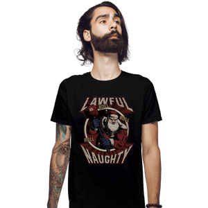 Shirts Fitted Shirts, Mens / Small / Black Lawful Naughty Santa