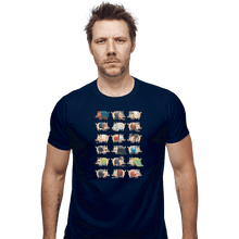 Load image into Gallery viewer, Shirts Fitted Shirts, Mens / Small / Navy Pig Movies
