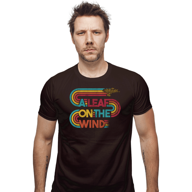 Daily_Deal_Shirts Fitted Shirts, Mens / Small / Dark Chocolate Vintage Leaf On The Wind