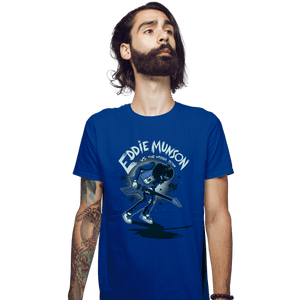 Daily_Deal_Shirts Fitted Shirts, Mens / Small / Royal Blue Eddie VS The Upside Down