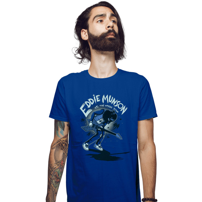 Daily_Deal_Shirts Fitted Shirts, Mens / Small / Royal Blue Eddie VS The Upside Down