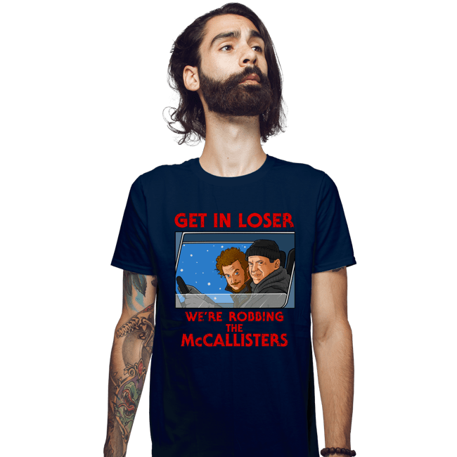 Secret_Shirts Fitted Shirts, Mens / Small / Navy Robbing The McCallisters
