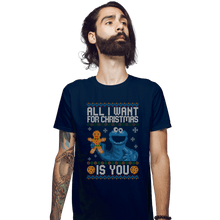 Load image into Gallery viewer, Secret_Shirts Fitted Shirts, Mens / Small / Navy Cookie Christmas
