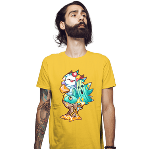 Shirts Fitted Shirts, Mens / Small / Daisy Magical Silhouettes - Chocobo