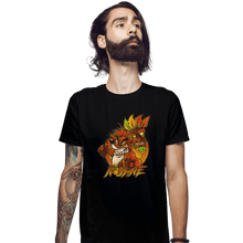 Load image into Gallery viewer, Shirts Fitted Shirts, Mens / Small / Black Nsane Bandicoot
