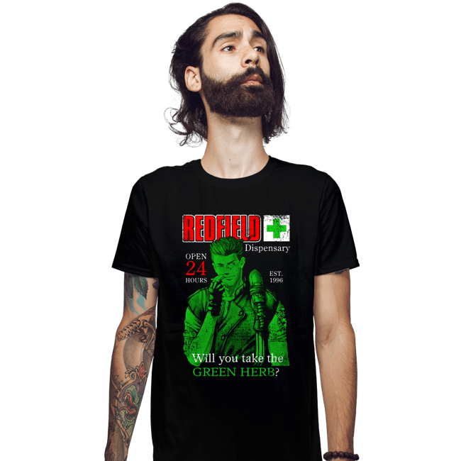 Last_Chance_Shirts Fitted Shirts, Mens / Small / Black Redfield Green Herb