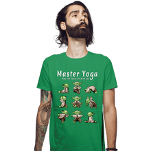 Load image into Gallery viewer, Daily_Deal_Shirts Fitted Shirts, Mens / Small / Irish Green Master Yoga
