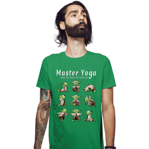 Daily_Deal_Shirts Fitted Shirts, Mens / Small / Irish Green Master Yoga