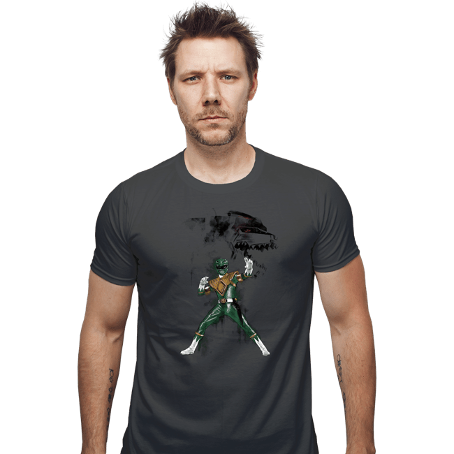 Daily_Deal_Shirts Fitted Shirts, Mens / Small / Charcoal Ranger Watercolor