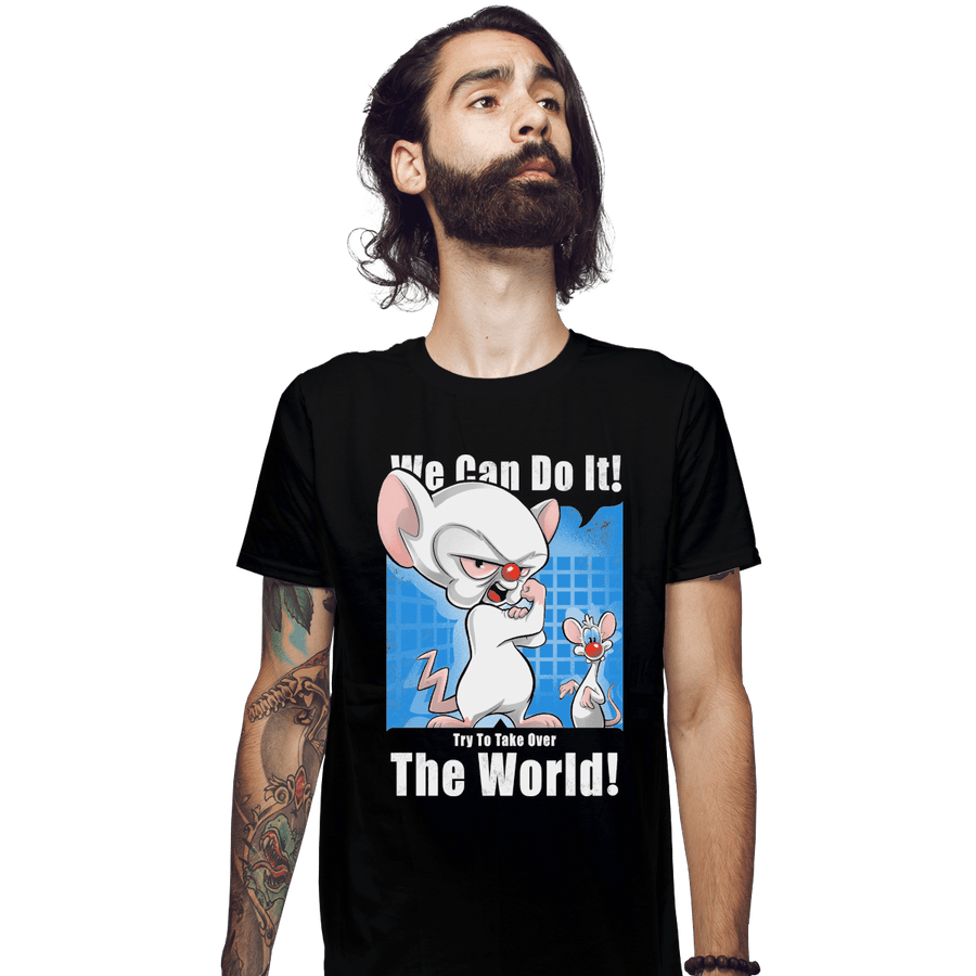 Shirts Fitted Shirts, Mens / Small / Black Conquer The World