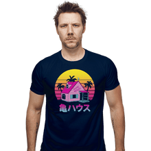 Load image into Gallery viewer, Shirts Fitted Shirts, Mens / Small / Navy Retro Kame House

