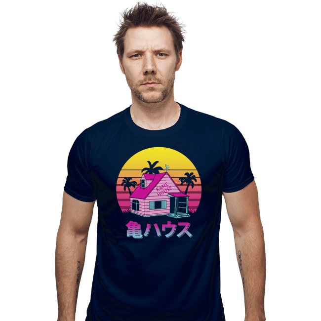 Shirts Fitted Shirts, Mens / Small / Navy Retro Kame House