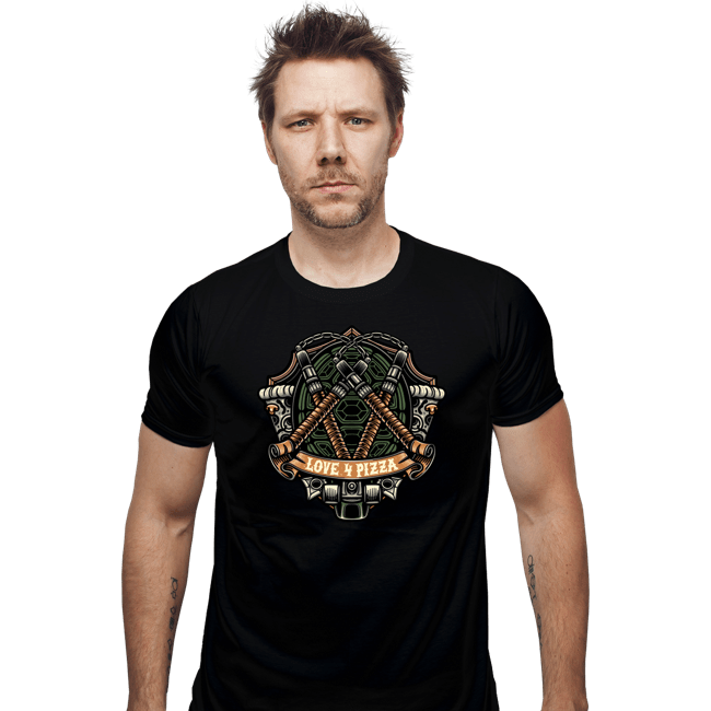 Daily_Deal_Shirts Fitted Shirts, Mens / Small / Black Turtles Mikey