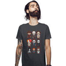Load image into Gallery viewer, Daily_Deal_Shirts Fitted Shirts, Mens / Small / Charcoal Chibi Horror
