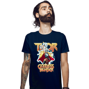 Daily_Deal_Shirts Fitted Shirts, Mens / Small / Navy Mighty Thor