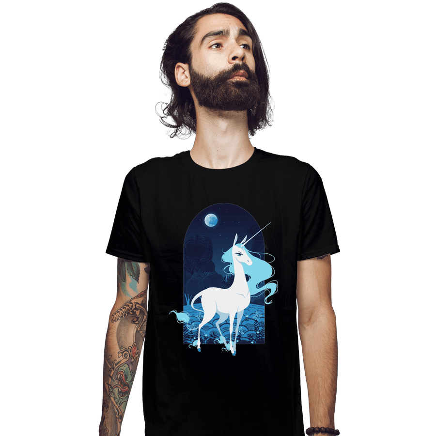 Shirts Fitted Shirts, Mens / Small / Black Last Unicorn