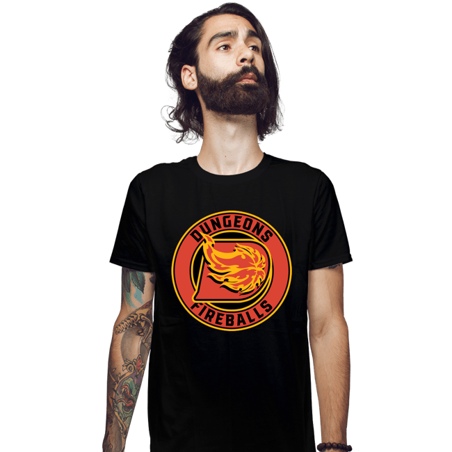 Secret_Shirts Fitted Shirts, Mens / Small / Black Dungeons & Fireballs