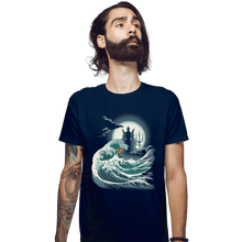 Load image into Gallery viewer, Shirts Fitted Shirts, Mens / Small / Navy The Wave Of Atlantis
