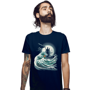 Shirts Fitted Shirts, Mens / Small / Navy The Wave Of Atlantis