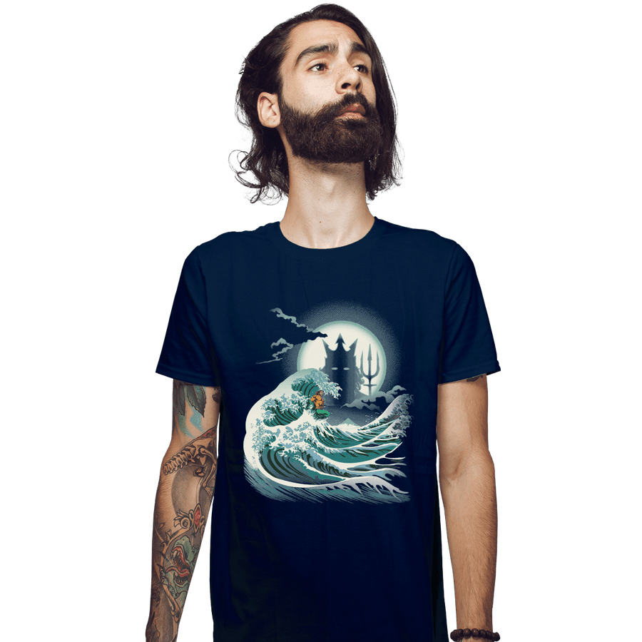 Shirts Fitted Shirts, Mens / Small / Navy The Wave Of Atlantis