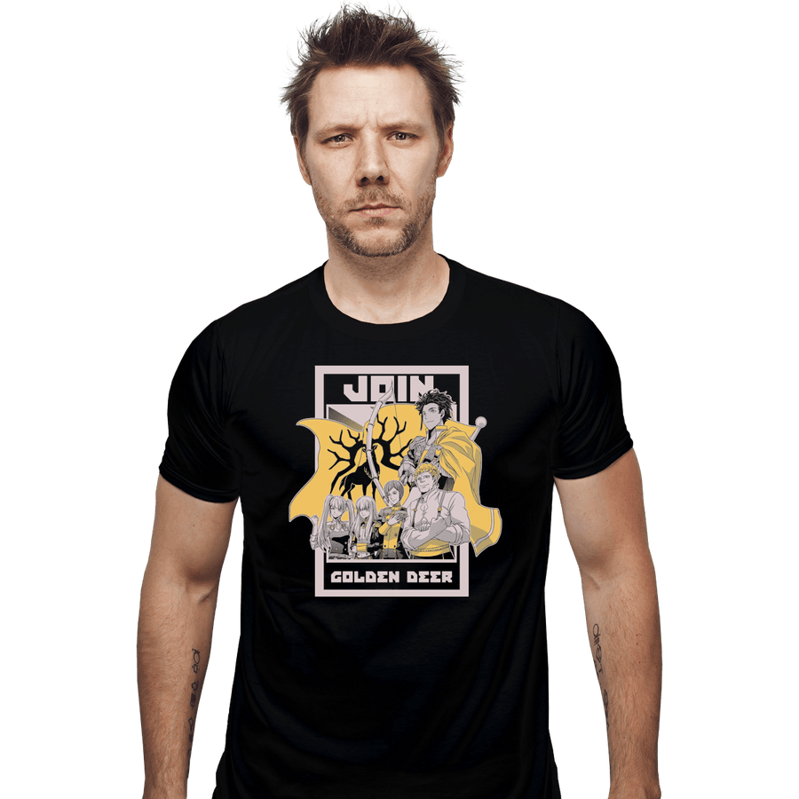 Shirts Fitted Shirts, Mens / Small / Black Join Golden Deer
