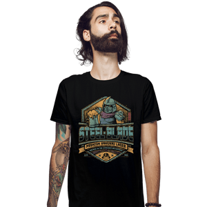 Daily_Deal_Shirts Fitted Shirts, Mens / Small / Black Steel Blade Lager