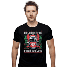 Load image into Gallery viewer, Shirts Fitted Shirts, Mens / Small / Black Christmas Love

