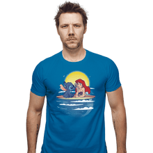 Load image into Gallery viewer, Shirts Fitted Shirts, Mens / Small / Sapphire Aloha Mermaid
