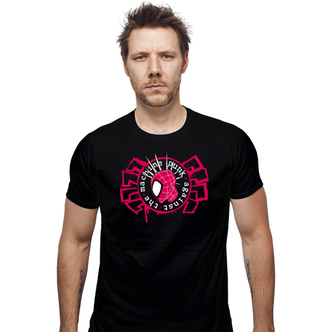 Daily_Deal_Shirts Fitted Shirts, Mens / Small / Black Punk Against The Machine