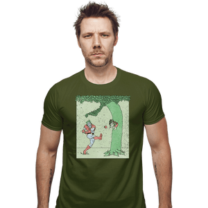 Secret_Shirts Fitted Shirts, Mens / Small / Military Green Captn Planet