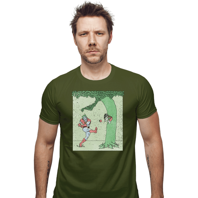 Secret_Shirts Fitted Shirts, Mens / Small / Military Green Captn Planet