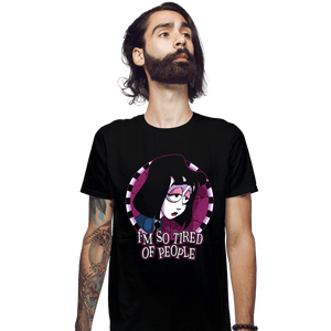Secret_Shirts Fitted Shirts, Mens / Small / Black Tired Of People