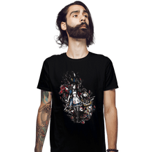 Load image into Gallery viewer, Shirts Fitted Shirts, Mens / Small / Black Alice in Mad
