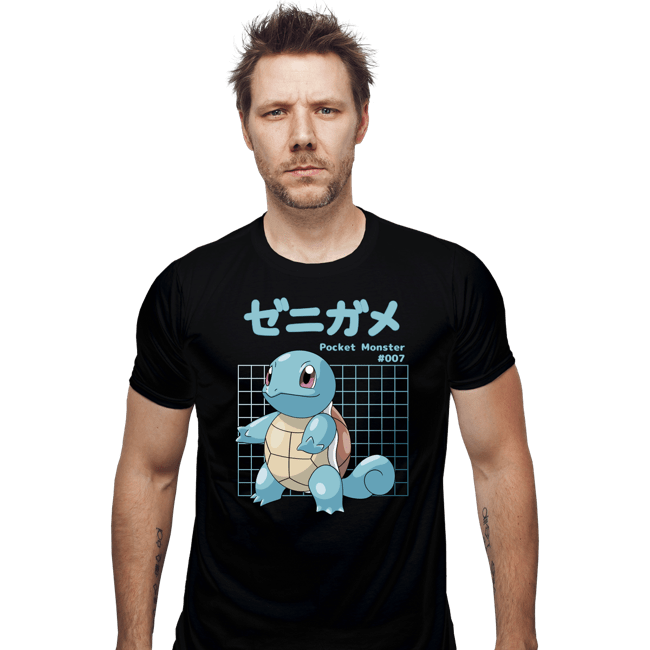Sold_Out_Shirts Fitted Shirts, Mens / Small / Black Squirtle X-Ray