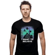 Load image into Gallery viewer, Shirts Fitted Shirts, Mens / Small / Black Believe In Magic
