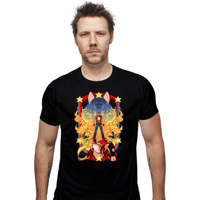 Shirts Fitted Shirts, Mens / Small / Black Lone Wolf