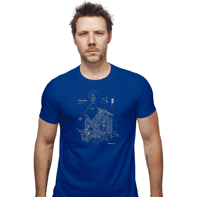 Shirts Fitted Shirts, Mens / Small / Royal Blue Trojan Rabbit