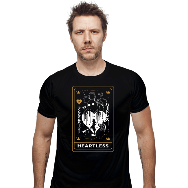 Secret_Shirts Fitted Shirts, Mens / Small / Black Heartless Tarot Card