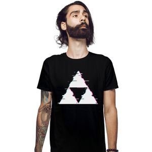 Shirts Fitted Shirts, Mens / Small / Black Ddjvigo's Glitch Triforce