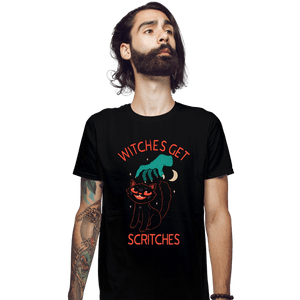 Daily_Deal_Shirts Fitted Shirts, Mens / Small / Black Witches Get Scritches