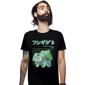 Sold_Out_Shirts Fitted Shirts, Mens / Small / Black Bulbasaur X-Ray