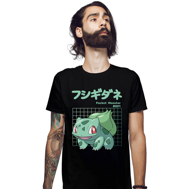 Sold_Out_Shirts Fitted Shirts, Mens / Small / Black Bulbasaur X-Ray
