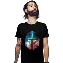 Load image into Gallery viewer, Daily_Deal_Shirts Fitted Shirts, Mens / Small / Black Galactic Mandalorian
