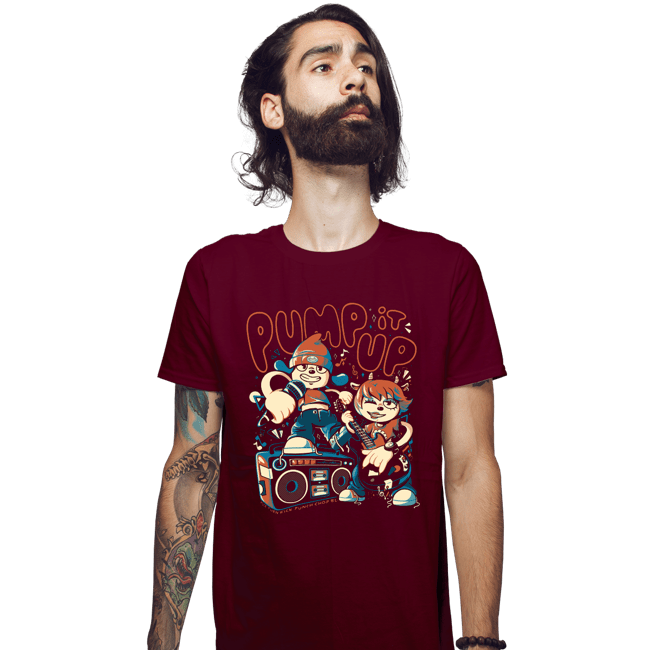 Secret_Shirts Fitted Shirts, Mens / Small / Maroon Pump It Up