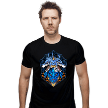 Load image into Gallery viewer, Shirts Fitted Shirts, Mens / Small / Black Blue Warrior
